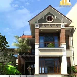 Thiết kế biệt thự phố 2 tầng hiện đại tại Hà Giang