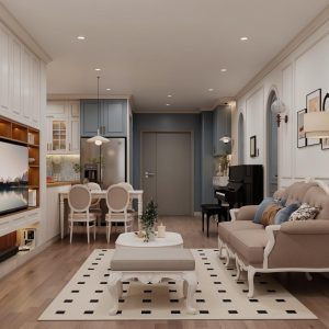 Thiết Kế Nội Thất Tân Cổ Điển Căn Hộ Chị Thu