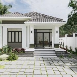 Mẫu nhà vườn mái Nhật 1 tầng hiện đại, đẹp xu hướng 2026