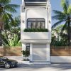 Mẫu nhà phố 1 trệt 1 lầu hiện đại