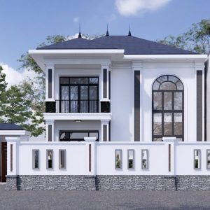 Mẫu nhà phố mái Nhật 2 tầng mặt tiền 8m-10m